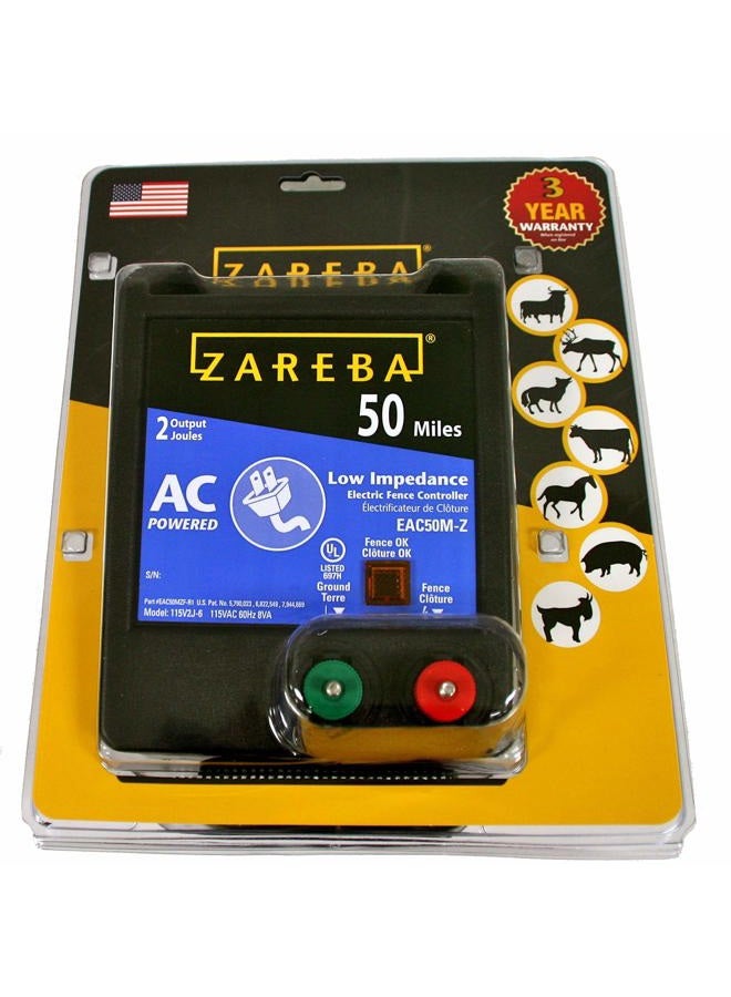 Zareba EAC50M-Z AC-Powered Low-Impendence Electric Fence Charger - 50 Mile Electric Fence Energizer, Contain Animals and Keep Out Predators - Image 2