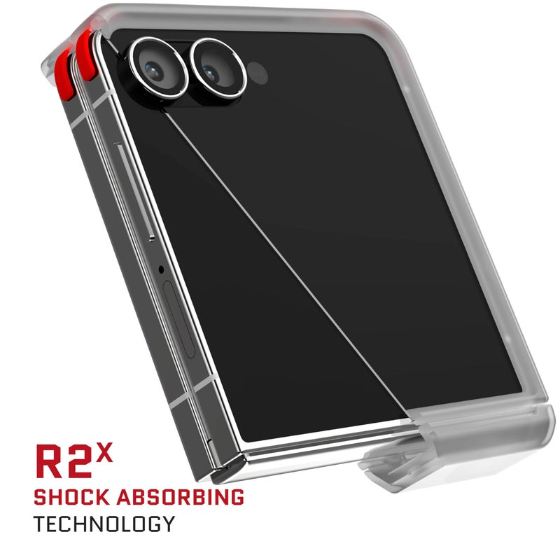 Ghostek Covert Clear Galaxy Z Flip 7 Case with Built-in Kickstand, MagSafe and Full Hinge Protection Designed for 2025 Samsung Galaxy Flip7 (6.9") (Clear) - Image 4