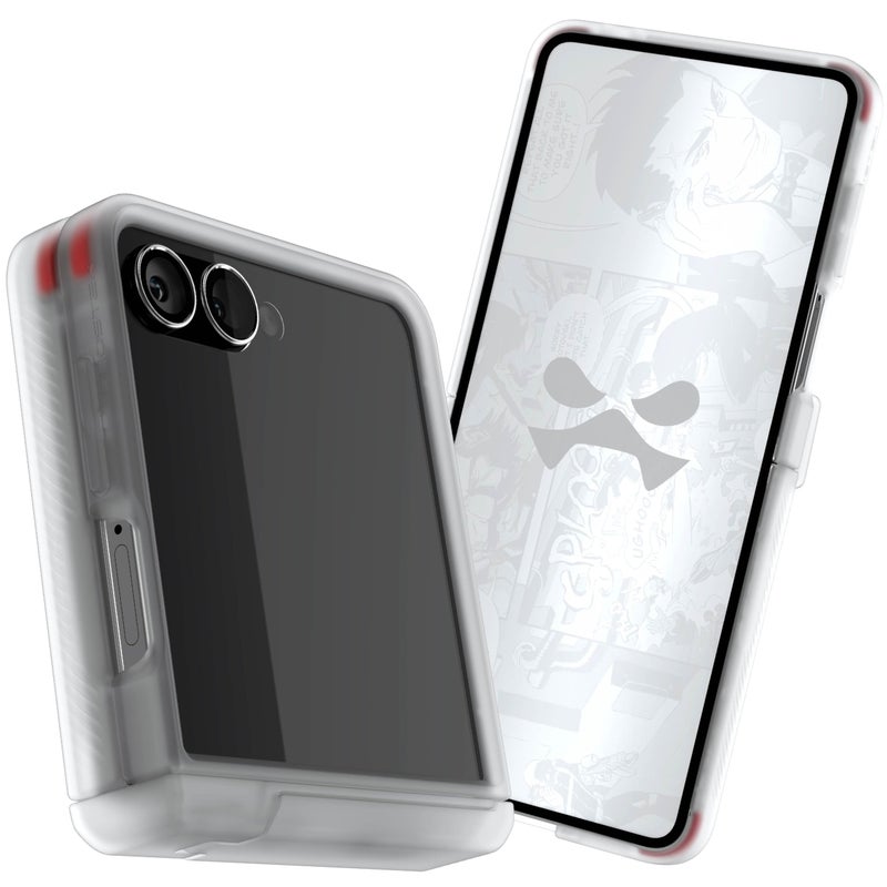 Ghostek Covert Clear Galaxy Z Flip 7 Case with Built-in Kickstand, MagSafe and Full Hinge Protection Designed for 2025 Samsung Galaxy Flip7 (6.9") (Clear) - Image 1