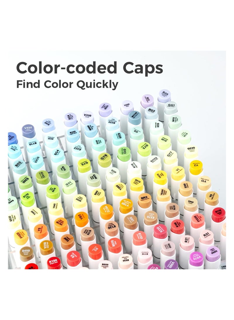 Ohuhu Alcohol Markers Brush Tip - AP Certificated Double Tipped Art Marker Set for Artist Adults Coloring Illustration- 72 Colors - Refillable - Chisel and Brush Dual Tips - Honolulu of Ohuhu Markers - Image 4