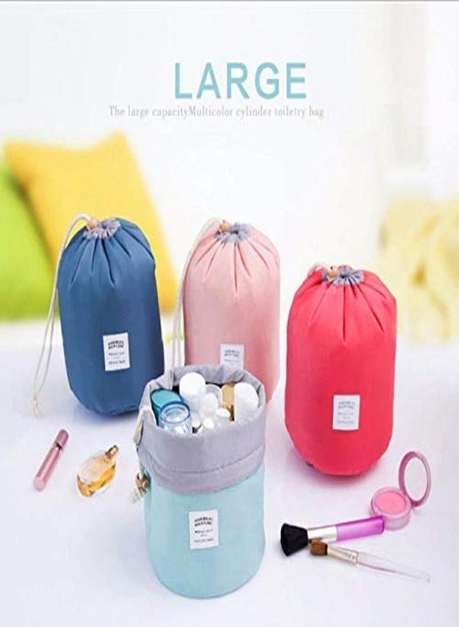 ERHETUS Latest Stylish Bucket Barrel Shaped Cosmetic Bag | Toiletry Bags | Round Makeup Pouch for Girls and Women (Multi Color) - Image 5