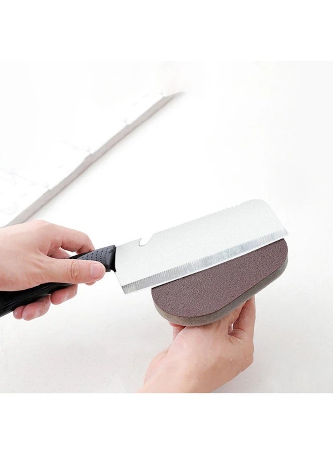 AKSONZ Kitchen Cleaning Sponge Brush - Heavy Duty Melamine Descaling Scrubber for Pots, Pans, and Knives - Strong Decontamination & Rust Removal Handle Brush - Image 4