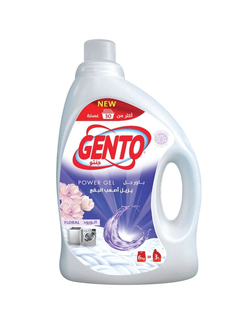 GENTO Liquid Laundry Detergent Power Gel Floral 3L, Pack of 2 - Image 2