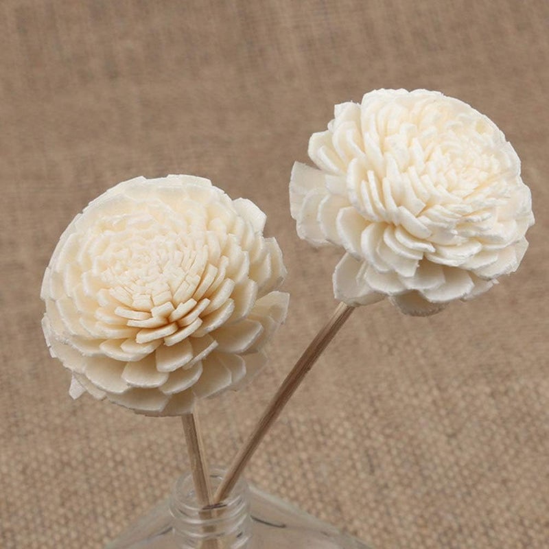 klarako Flower Aroma Diffuser Sticks Reed Diffuser Sticks Wood Rattan Reed Sticks Essential Oil Aroma Diffuser Sticks for Diffuser Glass Bottles 5pcs (Pattern 3) Diffuser Sticks Refill - Image 2