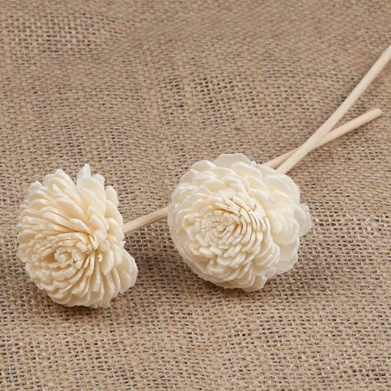 klarako Flower Aroma Diffuser Sticks Reed Diffuser Sticks Wood Rattan Reed Sticks Essential Oil Aroma Diffuser Sticks for Diffuser Glass Bottles 5pcs (Pattern 3) Diffuser Sticks Refill - Image 4