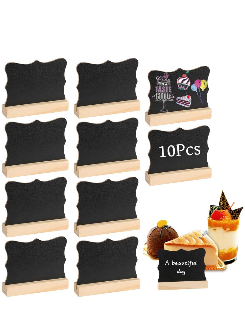 KASTWAVE 10-pack لافتات سبورة صغيرة مع حوامل - سبورات صغيرة لبطاقات البوفيه وبطاقات المكان - مثالية لحفلات الزفاف وأعياد الميلاد - Image 1