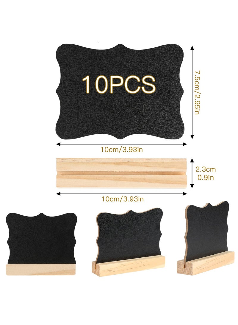 KASTWAVE 10-pack لافتات سبورة صغيرة مع حوامل - سبورات صغيرة لبطاقات البوفيه وبطاقات المكان - مثالية لحفلات الزفاف وأعياد الميلاد - Image 2