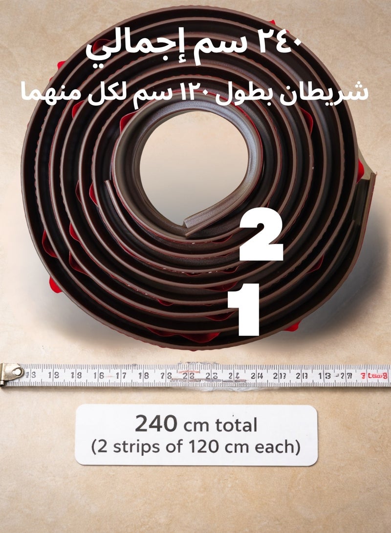 ف.ا.م.س سدادة مسودة الباب، ختم تحت الباب بطول ٢٤٠ سم، ممسحة الباب للأبواب الخارجية والداخلية، مانع مسودة الباب السفلي للغبار وعزل الضوضاء - Image 2