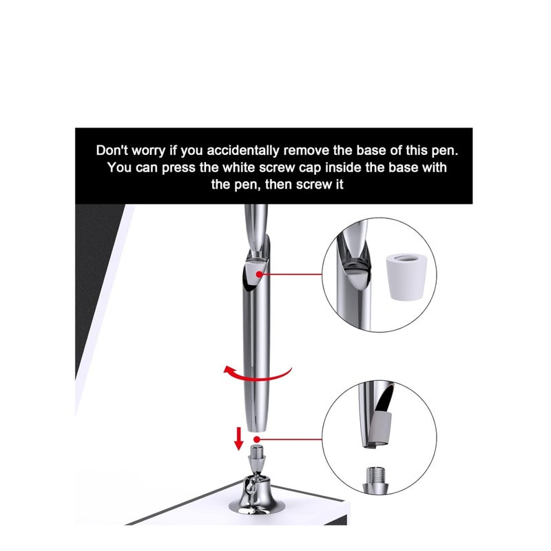 SOLARAE كرة عائمة مع أضواء LED، كرة عائمة بتقنية الرفع المغناطيسي مع قلم، محمولة للكتابة على مكتب المكتب، خريطة العالم لتزيين المكتب، باللون الأسود - Image 4