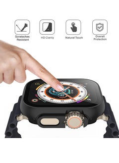 Rock Pow 49mm Case Built in Tempered Glass Screen Protector Compatible for 2022 New Apple Watch Ultra 49mm, Ultra-Thin Shockproof Hard PC Full Protective Cover for iWatch, Black  - Image 2