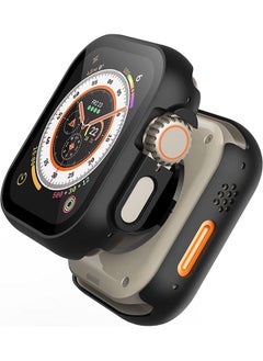 Rock Pow 49mm Case Built in Tempered Glass Screen Protector Compatible for 2022 New Apple Watch Ultra 49mm, Ultra-Thin Shockproof Hard PC Full Protective Cover for iWatch, Black  - Image 4