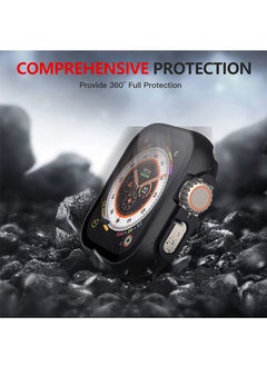 Rock Pow 49mm Case Built in Tempered Glass Screen Protector Compatible for 2022 New Apple Watch Ultra 49mm, Ultra-Thin Shockproof Hard PC Full Protective Cover for iWatch, Black  - Image 3