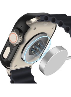 Rock Pow 49mm Case Built in Tempered Glass Screen Protector Compatible for 2022 New Apple Watch Ultra 49mm, Ultra-Thin Shockproof Hard PC Full Protective Cover for iWatch, Black  - Image 5