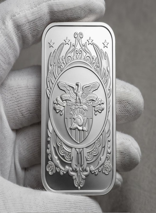 Flipster 100 Grams - American Indian Head & Eagle Shield Design | USA Fantasy Style Silver-Plated Coin Bar - Image 2
