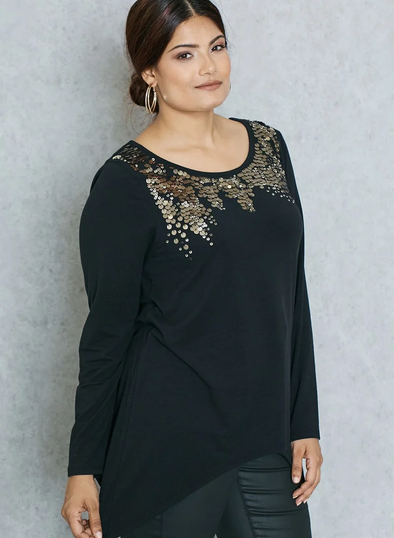 EVANS Sequin Top