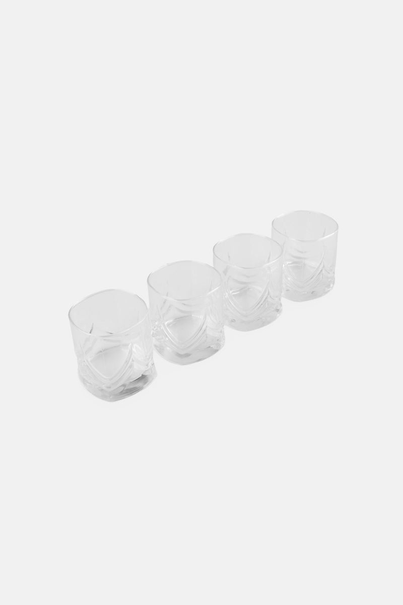 Bombay 4 Pieces Regent Cut Glasses Set, Transparent - Image 2