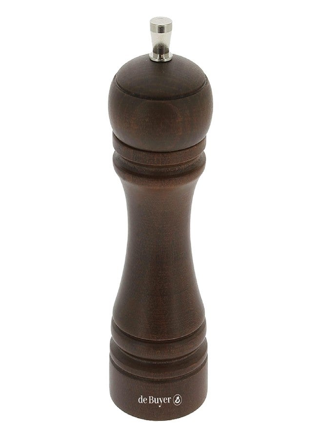 de Buyer JAVA Pepper Mill, Dark - 5.5” - Stainless Steel & Beechwood - Includes Knob to Adjust Grind Size - Corrosion Resistant - Made in France - Image 1