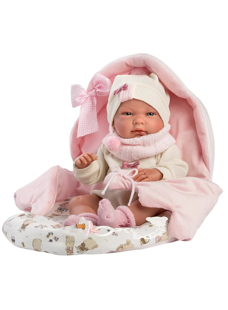Llorens Nica Baby Doll With Pink Bag - 40cm
