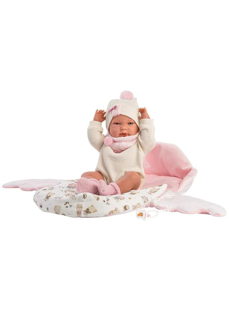 Llorens Nica Baby Doll With Pink Bag - 40cm