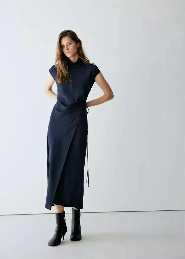 Mango  Turtleneck Wrap Dress for Women | Best Price UAE