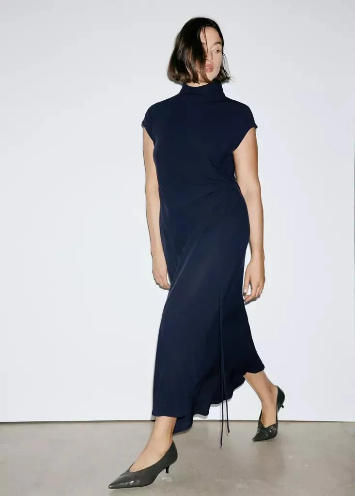 Mango  Turtleneck Wrap Dress for Women | Best Price UAE
