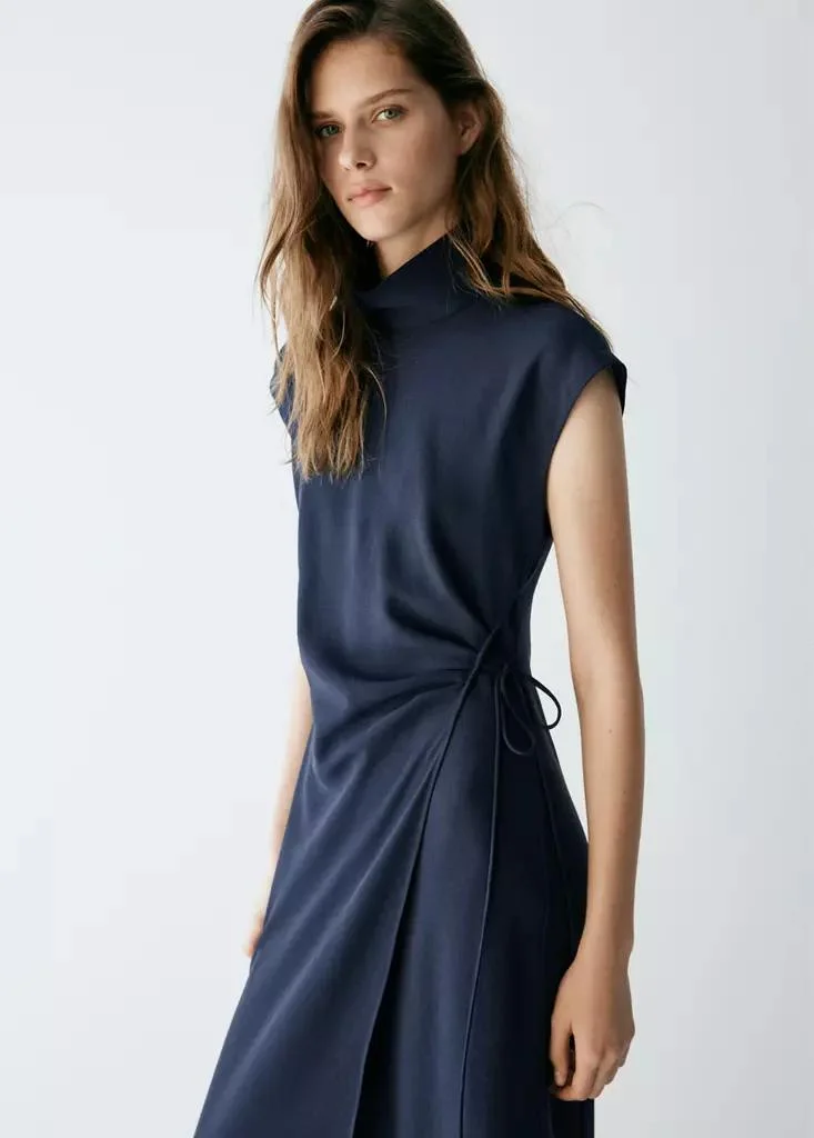 Turtleneck Wrap Dress