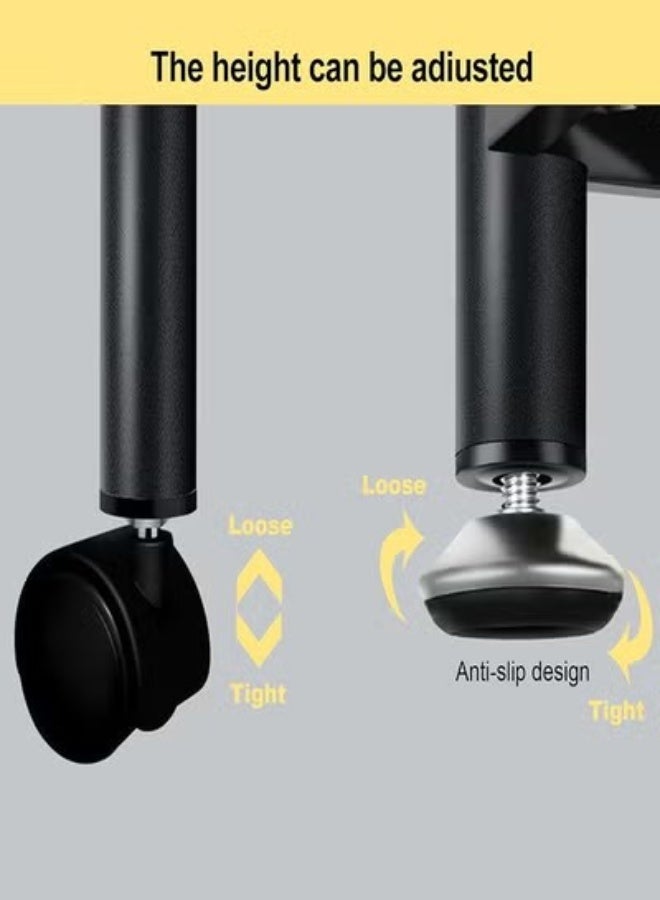 DMG TECH 4-Tier Adjustable Rolling Storage Rack | 480KG Max Load | Carbon Steel Kitchen Shelf with Wheels – UAE Home & Office Organizer - Image 4