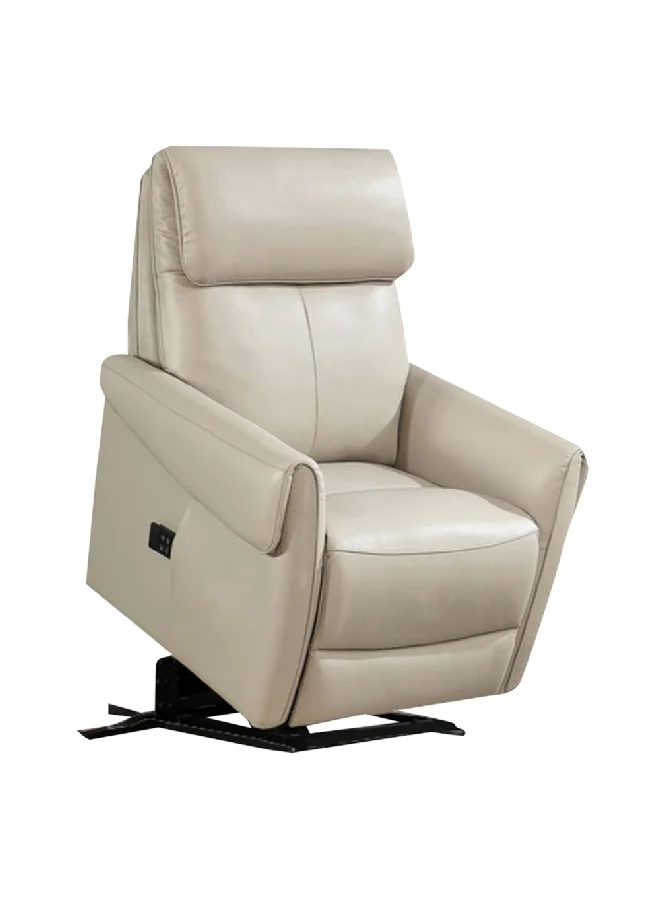 Micasa Leather Electric Lift High-Quality And Durable Recliner Chair Beige 84.62 X 84.62 X 84.62 Cm Ch607 Beige