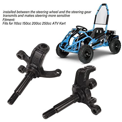 Raguso 2 Pcs Brake Disc Wheel Axle Hub Impact Proof Anti Deformation Wheel Stub Axle Strut Heavy Duty Steering Strut Knuckle Spindle for 110cc 150cc 200cc 250cc ATV - Image 4