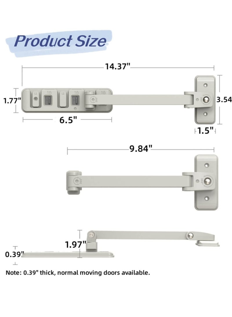 SOLARAE Window Restrictor Lock, Self Adhesive Child Baby Safety Door Window Lock, Baby Sliding Door Window Lock Limiter Anti-Opening Window Latch High Level Child Protection Anti-Fall, Easy Install - Image 2