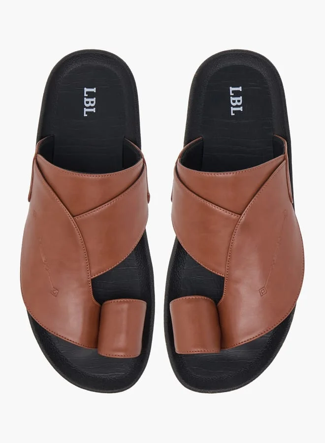 ال بي ال من شو اكسبرس صنادل عربية رجالية سليب أون بنقوش جانبية