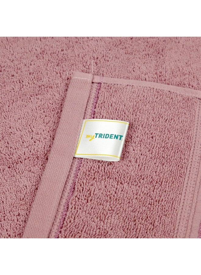 MYTRIDENT Bath Towel for Men Large Size, Cotton Bath Towel for Women, Classic Towel, 525 GSM 100% Cotton Towel for Bath, 1 Pc Bath Towel - Soft Berry - Image 5