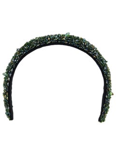 Headband Monalisa For Women's and  Girls Green Bavarian Forest Stones Hand Made