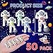 Sonwyoung 50 Pcs Mini Astronaut Figurines Tiny Spaceman Toys for Kids Easter Egg Stuffers School Gift Piata Goodie Bag DIY Garden Tabletop Dollhouse Decor Space Cake Topper Victory Pose - Image 4