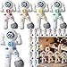 Sonwyoung 50 Pcs Mini Astronaut Figurines Tiny Spaceman Toys for Kids Easter Egg Stuffers School Gift Piata Goodie Bag DIY Garden Tabletop Dollhouse Decor Space Cake Topper Victory Pose - Image 2