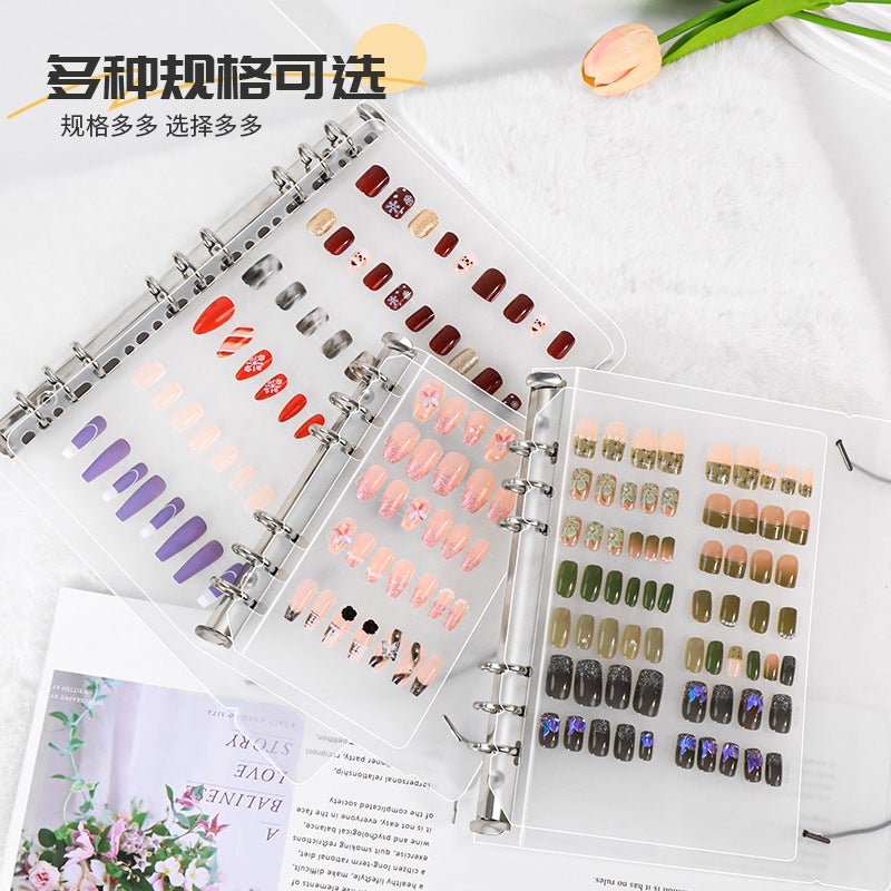 Ins Internet Celebrity Wearing Armor Loose-Leaf Storage Book Nail Art Style Collection This Display Book Pp Strap Frosted Sample Book - Image 3