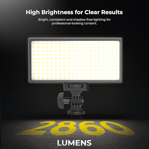 Digitek (LED-D308) 25W Bi-Color LED Video Light with Hot Shoe Mount, 2700K–6500K Adjustable Color Temperature, 308 LEDs, 2860LM Brightness, For YouTube, Photography, Video Shoot (Battery Not Included) - Image 5