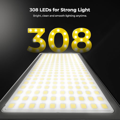 Digitek (LED-D308) 25W Bi-Color LED Video Light with Hot Shoe Mount, 2700K–6500K Adjustable Color Temperature, 308 LEDs, 2860LM Brightness, For YouTube, Photography, Video Shoot (Battery Not Included) - Image 4