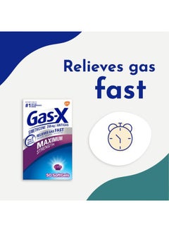 Gas-X Maximum Strength Gas Relief Softgels with Simethicone 250 mg for Bloating Relief - 50 Count  - Image 5