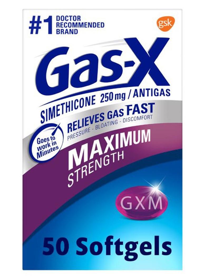 Gas-X Maximum Strength Gas Relief Softgels with Simethicone 250 mg for Bloating Relief - 50 Count - Image 1