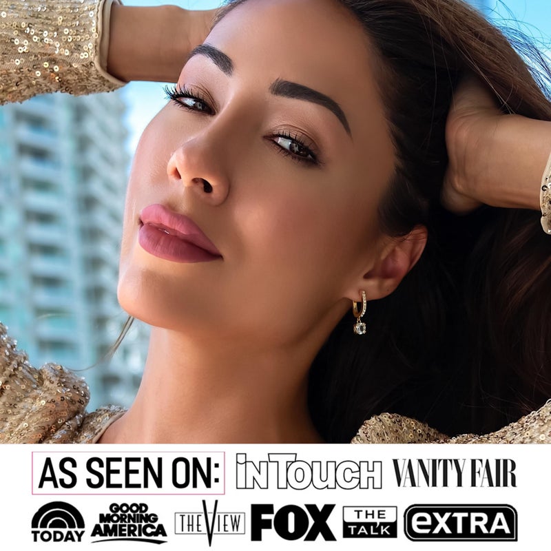 Cate & Chloe McKenzie 18k White Gold-Plated Dangle Earrings with Simulated Diamond Crystals, Elegant Horseshoe Design, Hypoallergenic Jewelry for Women, Gift for Her on Christmas, Birthday - Image 3