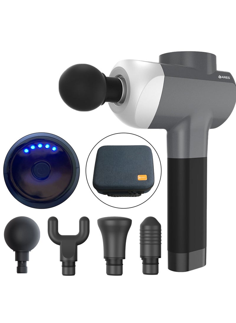 ARES - uFitness-2 Gun Massager 5 Speed Level 4 Detachable Heads Battery Capacity 3 Cell 2500Mah Charging Time 3H - Image 1