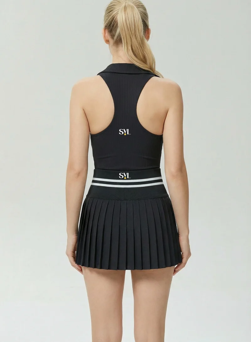 SVL  Padel & Tennis Skirt with Built-in Shorts and Pocket - Black - SVL for Women | Best Price UAE