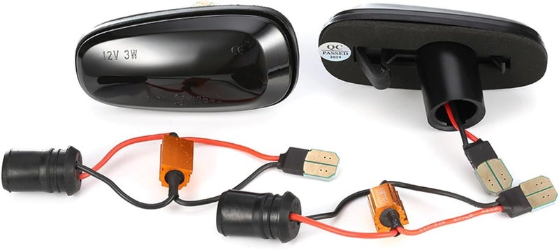 QASULER Smoke Dynamic Flowing Side Marker Turn Signal Lights - Image 4