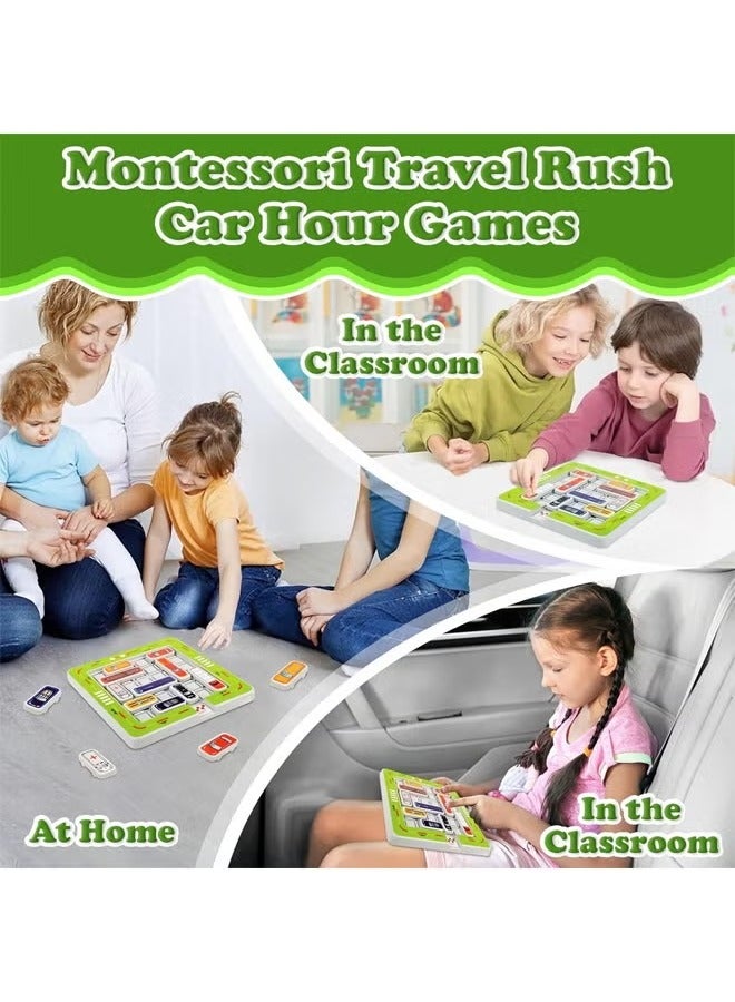 Magnetic Cars Maze Toys Set, Puzzle Toddler Toys, Montessori Toys, Fine Motor Skills Toys, Magnet Learning Car Parking Maze Toys, Educational Toys, Puzzle Moving Car Maze, Magnetic Parking Logic Maze Game, Vehicles out Maze Toys with 720 Challenges + 22 Cars, Race Track  Maze Toys for Toddlers Kids Boys Girls Preschooler, Logic Training, Problem Solving, Intelligence Development  - Image 3