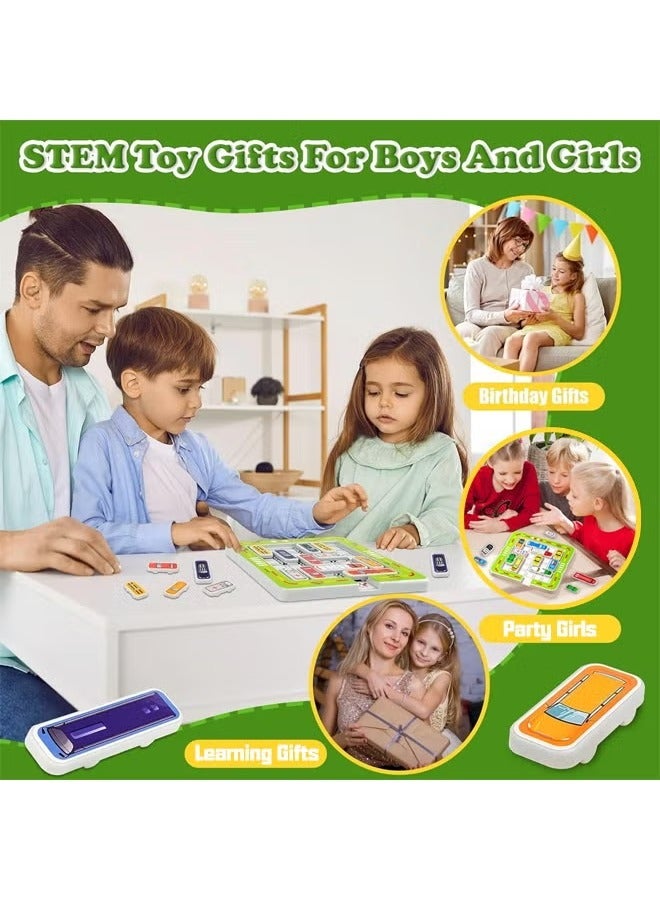 Magnetic Cars Maze Toys Set, Puzzle Toddler Toys, Montessori Toys, Fine Motor Skills Toys, Magnet Learning Car Parking Maze Toys, Educational Toys, Puzzle Moving Car Maze, Magnetic Parking Logic Maze Game, Vehicles out Maze Toys with 720 Challenges + 22 Cars, Race Track  Maze Toys for Toddlers Kids Boys Girls Preschooler, Logic Training, Problem Solving, Intelligence Development  - Image 4