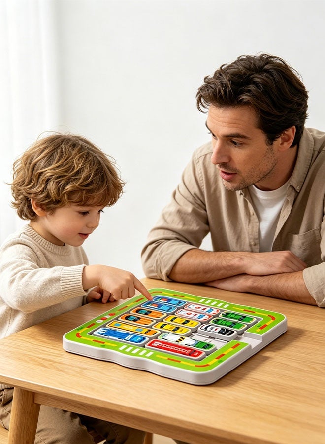 NAYIV Magnetic Cars Maze Toys Set, Puzzle Toddler Toys, Montessori Toys, Fine Motor Skills Toys, Magnet Learning Car Parking Maze Toys, Educational Toys, Puzzle Moving Car Maze, Magnetic Parking Logic Maze Game, Vehicles out Maze Toys with 720 Challenges + 22 Cars, Race Track  Maze Toys for Toddlers Kids Boys Girls Preschooler, Logic Training, Problem Solving, Intelligence Development - Image 3