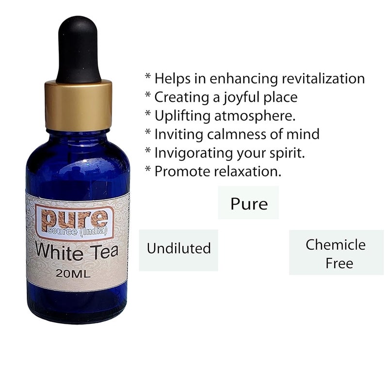 Pure Source India Pure Source India Rosemary Oil White Tea Essential Oils Pure 100 Natural for Healthy Skin Face and Hair 20 ml 20 ml - Image 3