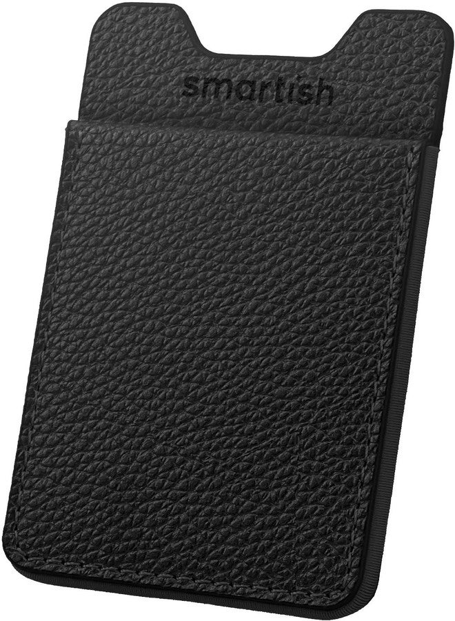 Smartish Stick-on Phone Wallet - Sidecar Slim Expandable Credit Card Pocket - Universal Fit- iPhone and Android - Black Tie Affair - Image 1