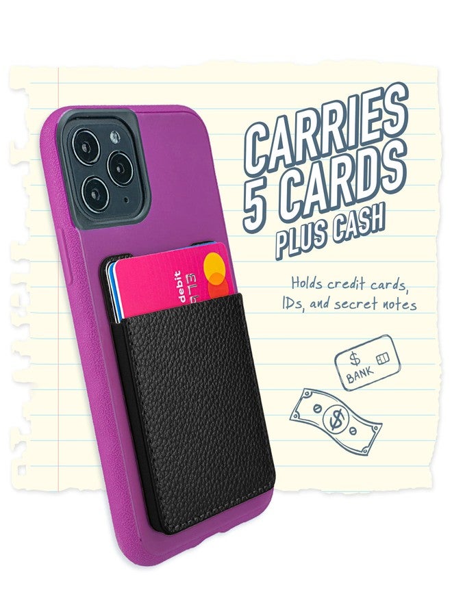 Smartish Stick-on Phone Wallet - Sidecar Slim Expandable Credit Card Pocket - Universal Fit- iPhone and Android - Black Tie Affair - Image 3